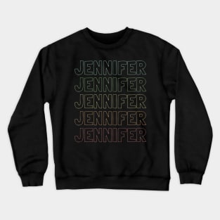 Jennifer Name Pattern Crewneck Sweatshirt